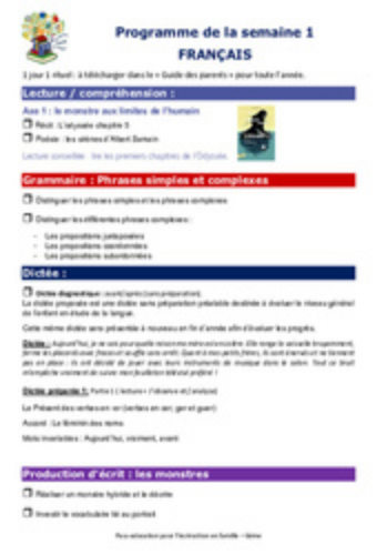 1ère semaine 6e