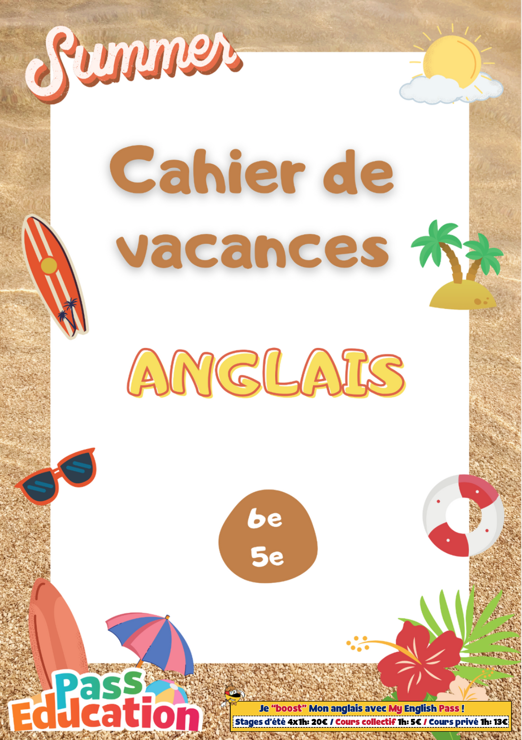 cahiers vacances été anglais