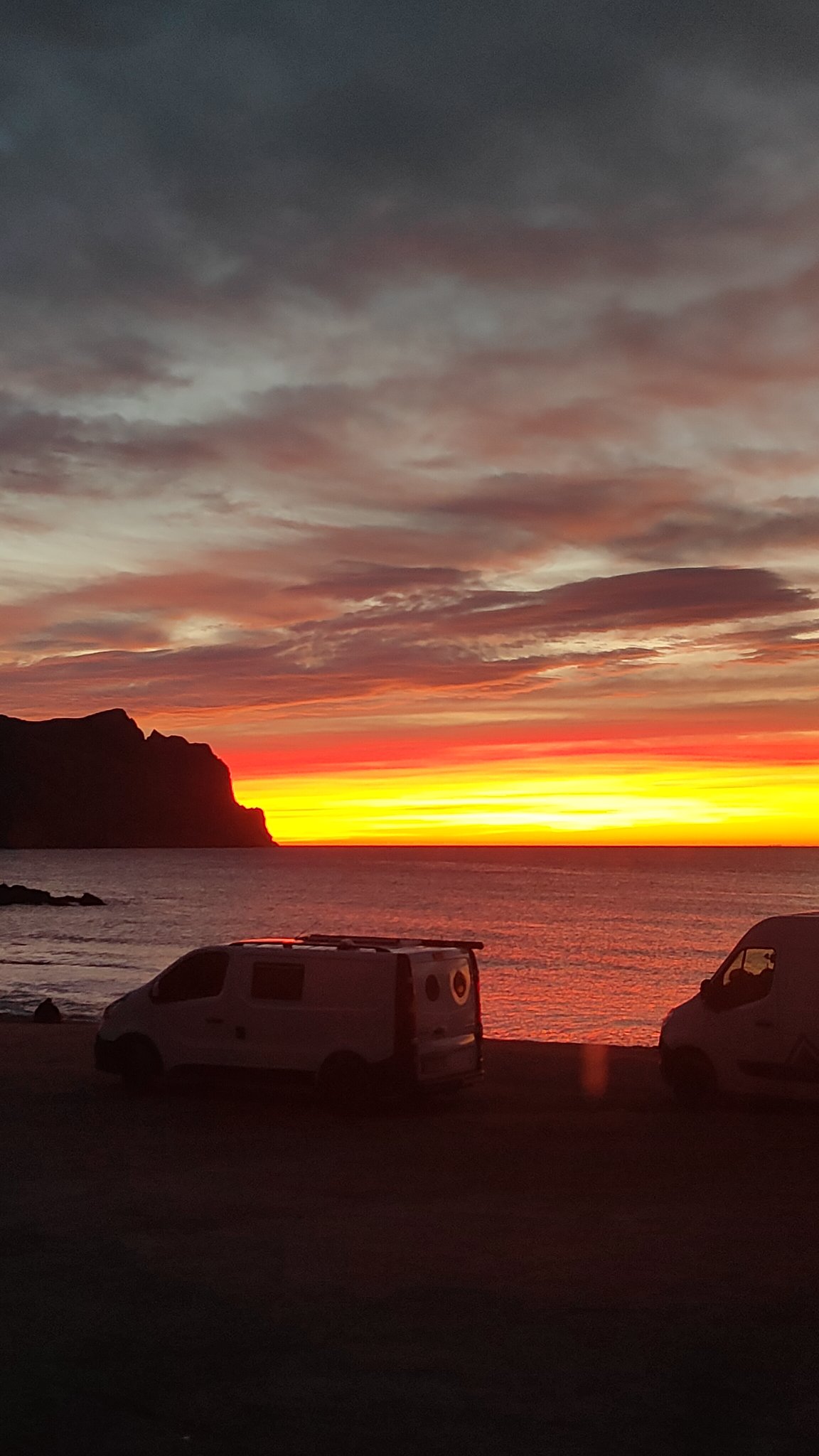 Lever de soleil sur la mer en Espagne